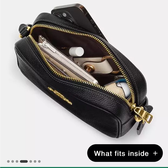 COACH NWT Mini Jamie Camera Bag Sunset Colour Cross Body Purse Pebble Leather - Picture 4 of 8